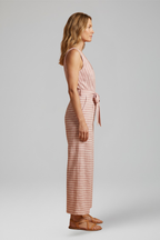 Damesjumpsuit – Damesjumpsuit met halterhals voor dagelijks gebruik – achteraanzicht | Pancreitis