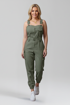 Damesjumpsuit – Damesjumpsuit met vierkante halslijn en verstelbare bandjes – totaaloverzicht | Pancreitis