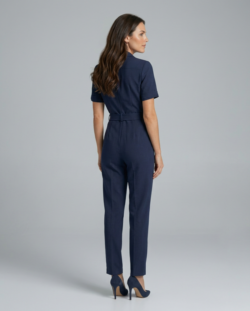 Elegante op maat gemaakte jumpsuit met tailleband voor vrouwen. 2