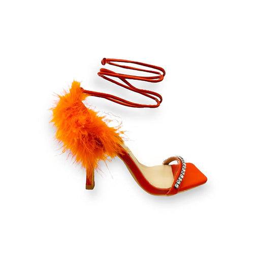 Cristal Euphoria Oranje Hakken met glinsterende kristallen 2
