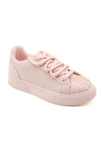 Kristal Versierde Aura Lace-Up Sneakers in Roze 4