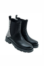 Kristallen achter Chelsea boots in zwart. 7