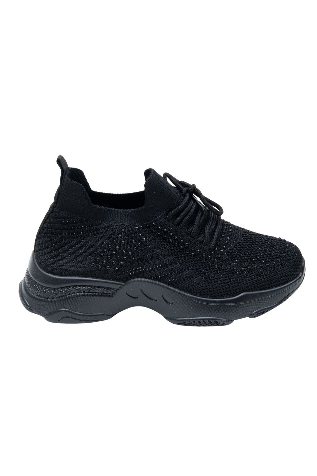 Kristallen Comfort Flexi Sneakers in zwart voor stijlvolle en comfortabele stappen. 3