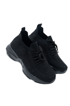 Kristallen Comfort Flexi Sneakers in zwart voor stijlvolle en comfortabele stappen. 4