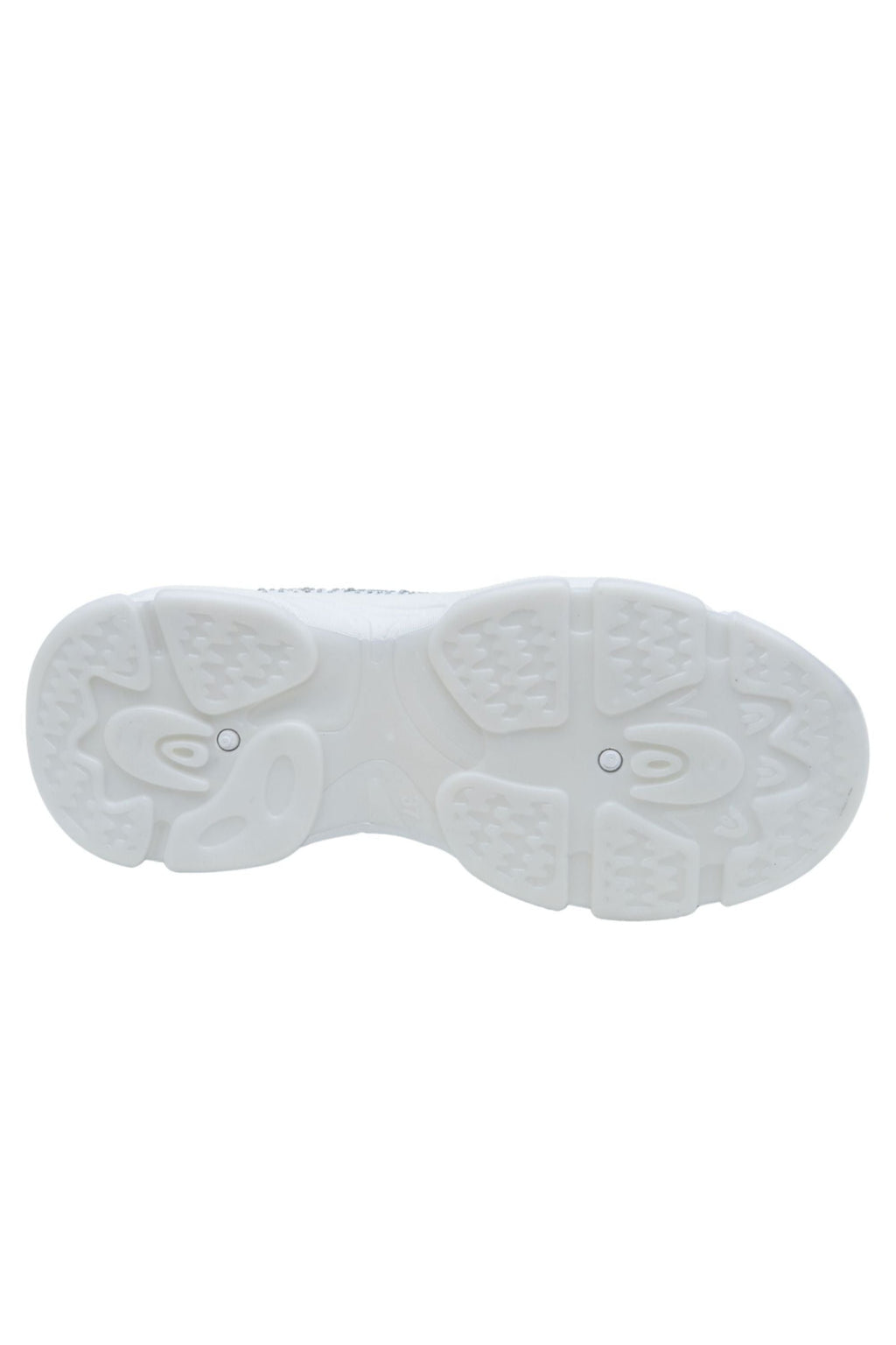 Kristallen Comfort Sportieve Sok Trainers in Wit met Glanzende Rhinestones 8