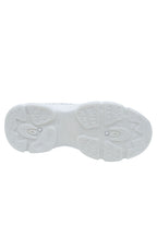 Kristallen Comfort Sportieve Sok Trainers in Wit met Glanzende Rhinestones 8