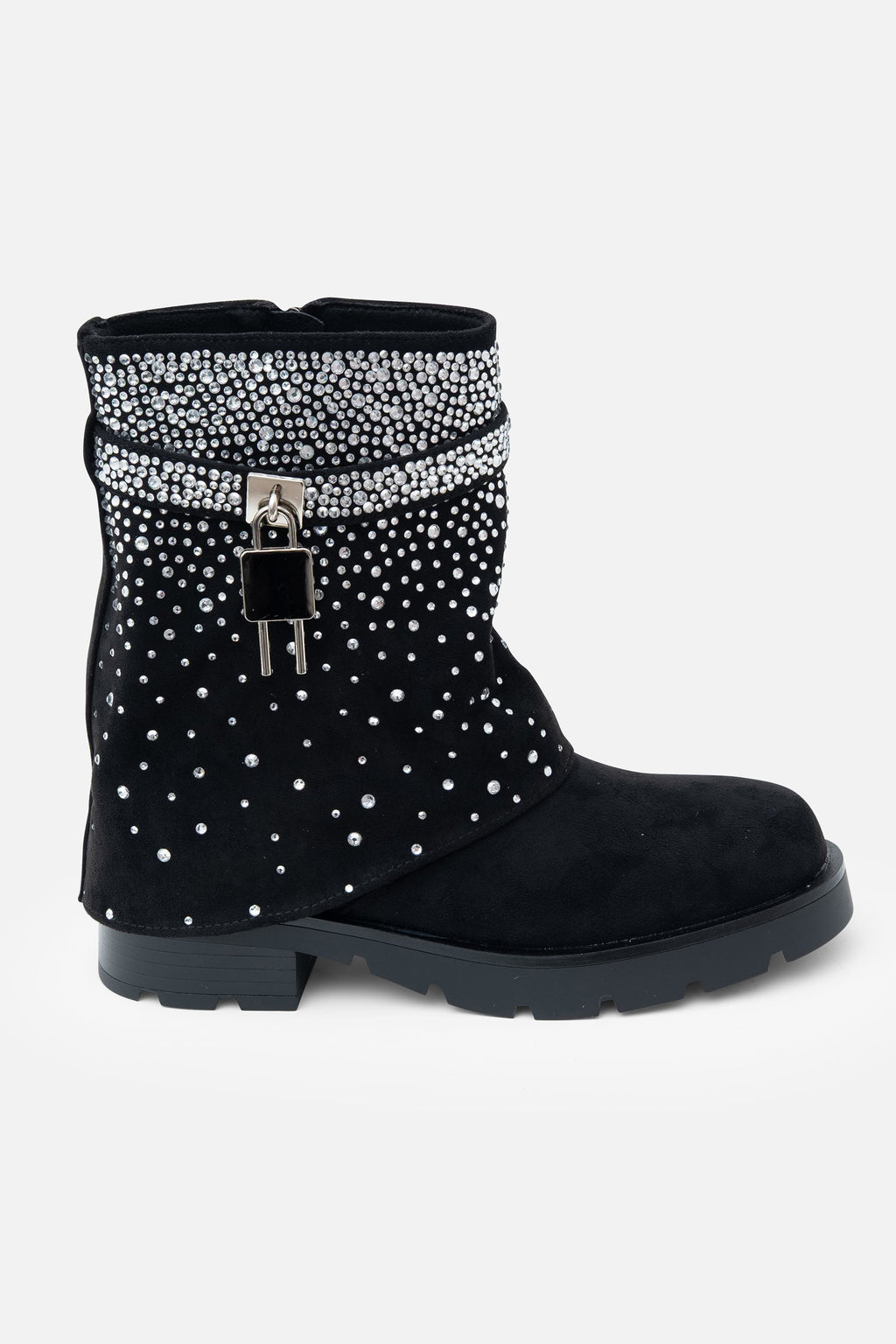 Kristallen Starlight Stride Boots in zwart met glamoureuze details. 6