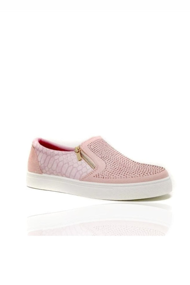 Glamoureuze Kristallen Suède Rits Pumps in roze met decoratieve details. 7