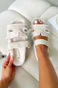 Snuggle Chic Slipper Sliders in luxe nude kleur