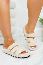 Snuggle Chic Slipper Sliders in luxe nude kleur 4