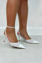 Sprankelende Celestial Chic Slingback Hakken in Wit 3