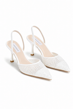 Sprankelende Celestial Chic Slingback Hakken in Wit 4