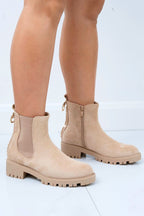 Sprankelende Chainstorm boots in nude kleur, perfect voor elke gelegenheid. 7