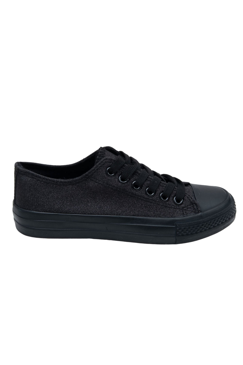 Sprankelende zwarte glitter canvas sneakers voor elke gelegenheid. 4