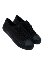 Sprankelende zwarte glitter canvas sneakers voor elke gelegenheid. 5