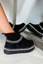 Sprankelende sok warmers mini snugg boots in zwart voor stijl en comfort. 2