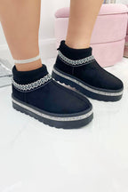 Sprankelende sok warmers mini snugg boots in zwart voor stijl en comfort. 3