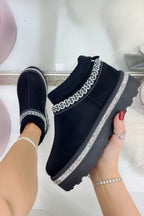 Sprankelende sok warmers mini snugg boots in zwart voor stijl en comfort. 5