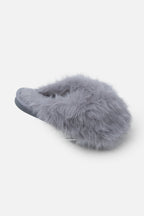 Ultieme Cosy Fluffy Slippers in luxe grijs met nepbont 5
