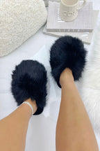 Ultieme Cosy Fluffy Slippers in luxe zwart voor comfortabel loungen. 2