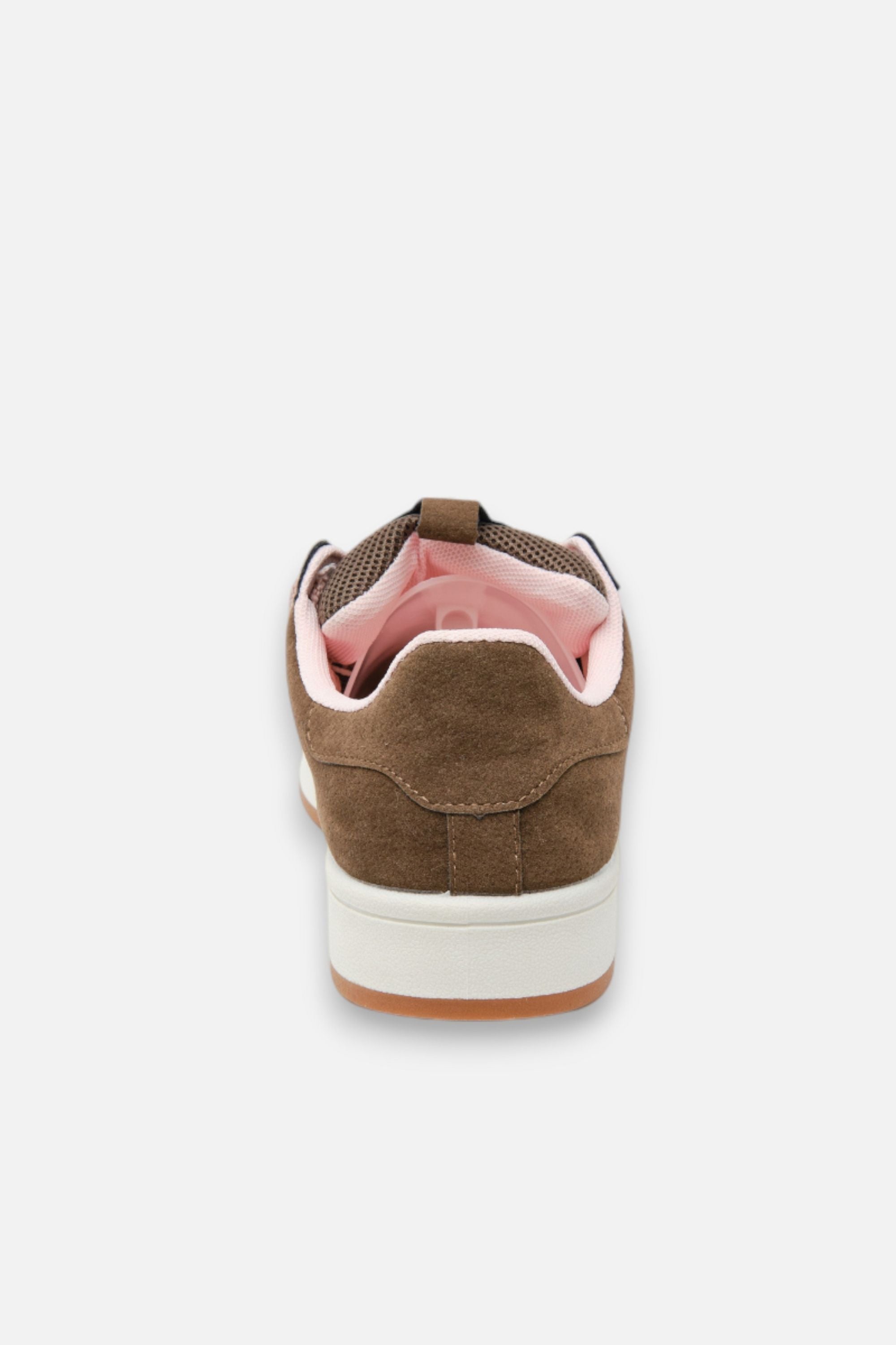 Kristallen Velours Stripe Sneakers in bruin met zachte voering. 5