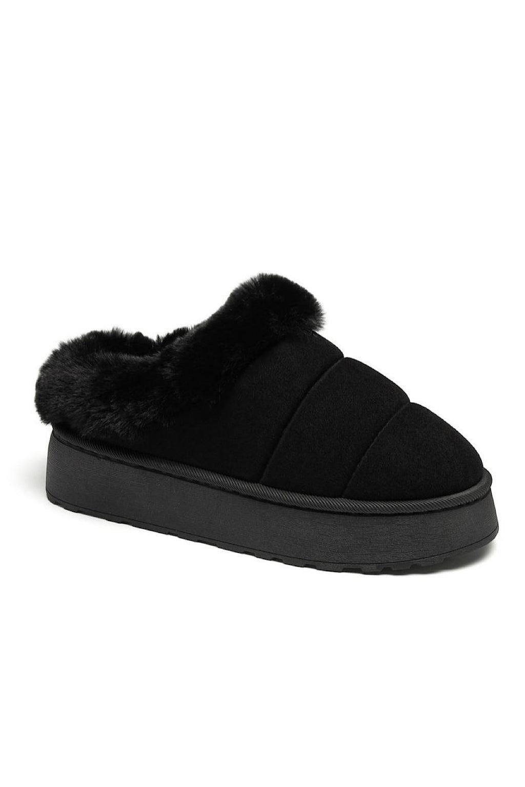 Zachte slippers met crystal trim in zwart. 6